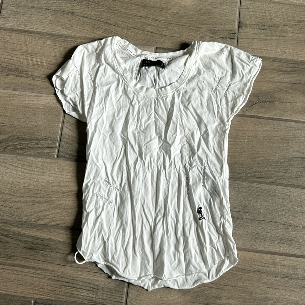Religion stitched cutouts tshirt